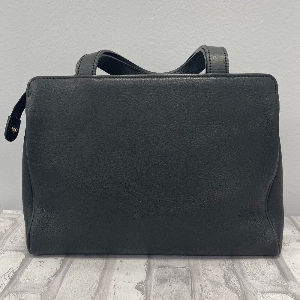 Burberrys Vintage Top Handle Leather Tote w/ Nova Check Interior - Preowned - Picture 2 of 12
